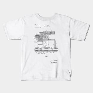 Fail Safe Servo Valve Vintage Patent Hand Drawing Kids T-Shirt